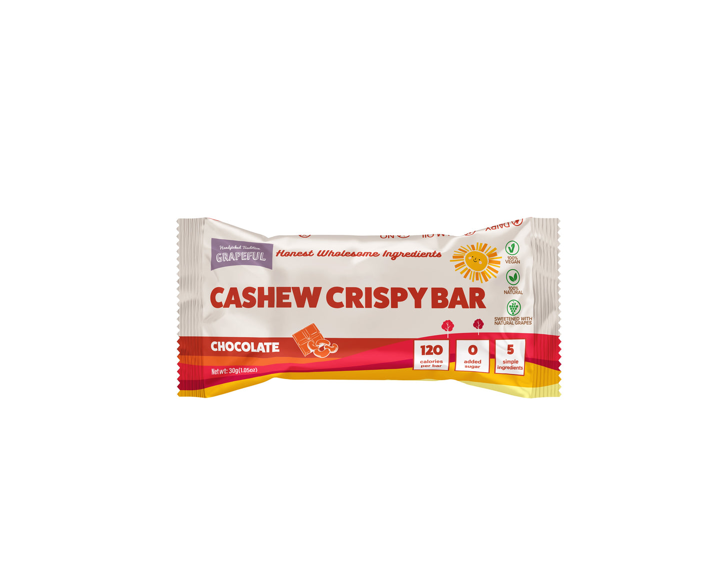 Grapeful Vegan Protein Bar - Peanut Butter 65G