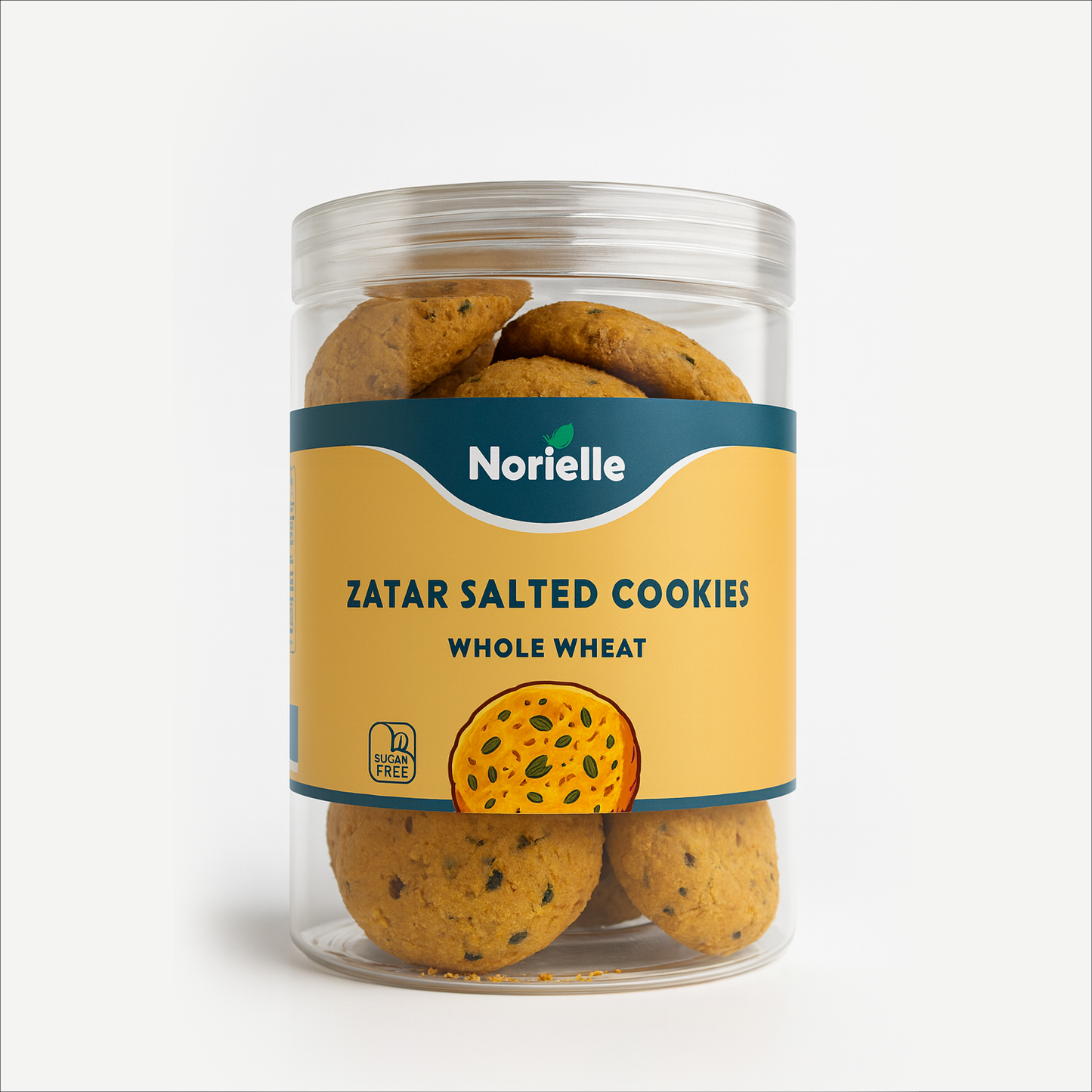 Norielle Za’atar Salted Whole Wheat Cookies – Sugar-Free | 180g