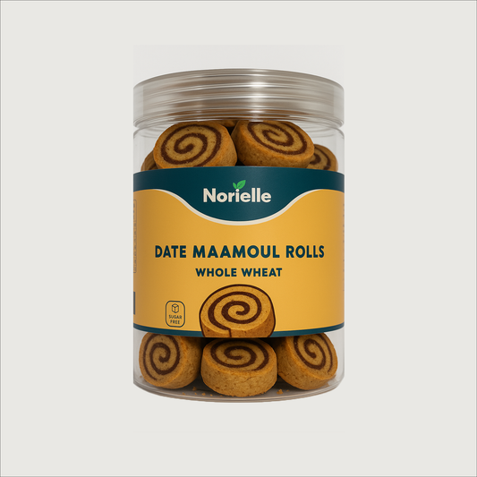 Norielle Sugar-Free Date Maamoul Rolls – Whole Wheat | 225g